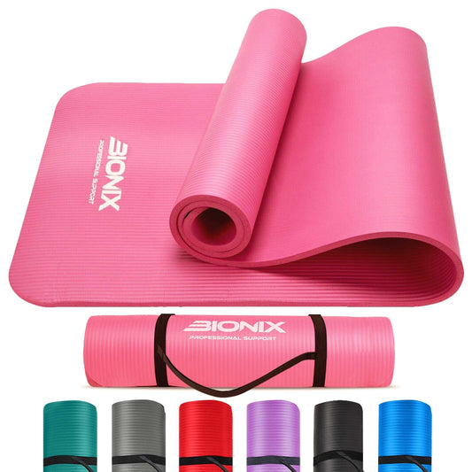 Extra Thick Non-Slip 183x60 Yoga Mat with Carry Strap - Perfect for Fitness, Pilates, and Gym Workouts!