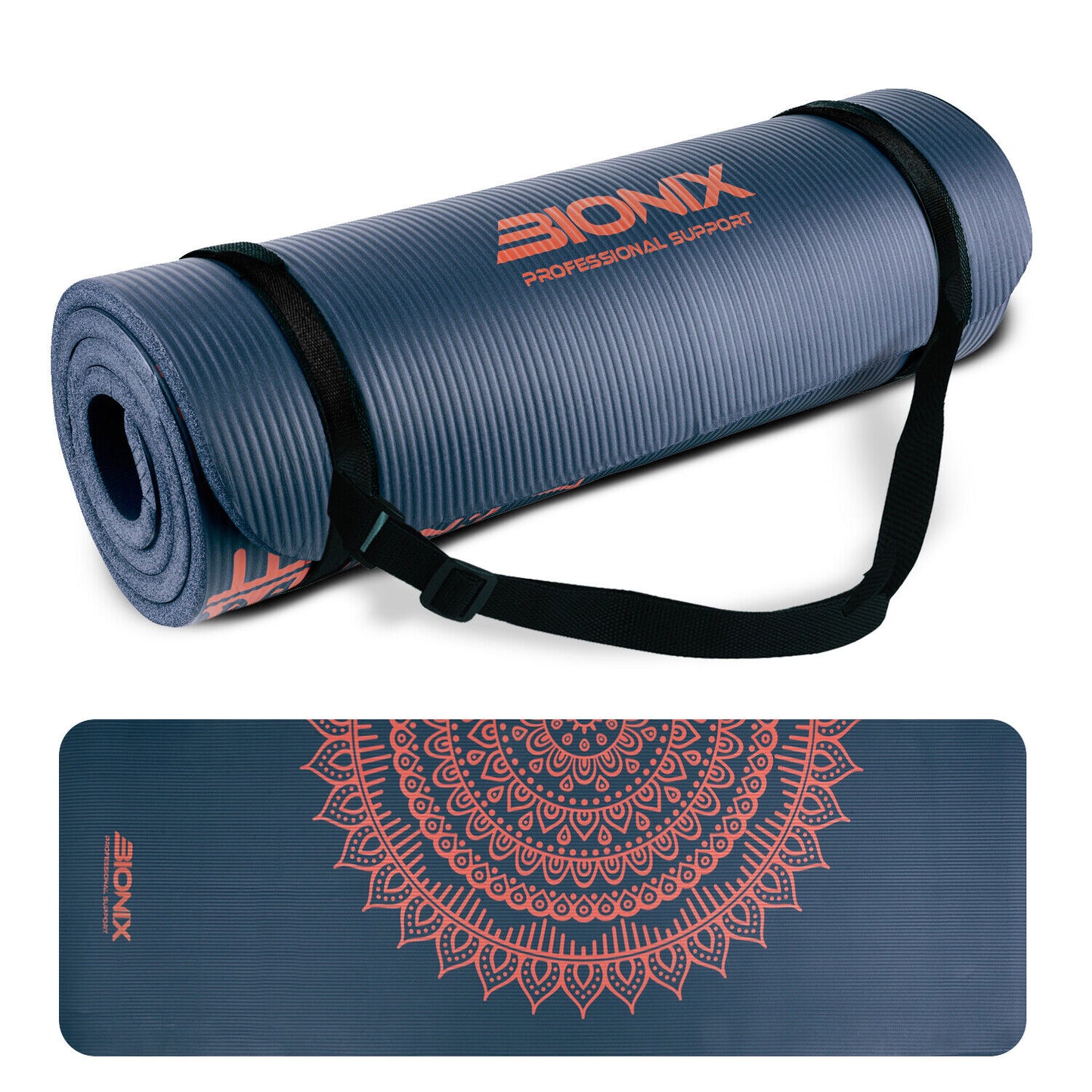 Extra Thick Non-Slip 183x60 Yoga Mat with Carry Strap - Perfect for Fitness, Pilates, and Gym Workouts!
