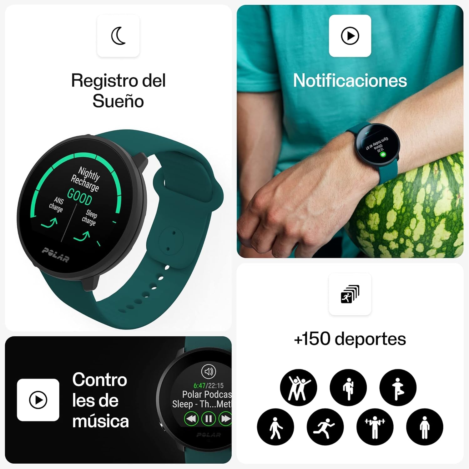 Unite – Fitness & Activity Tracking Watch with Connected GPS, Sleep Analysis, Smart Workout Guidance & 130+ Sport Profiles
