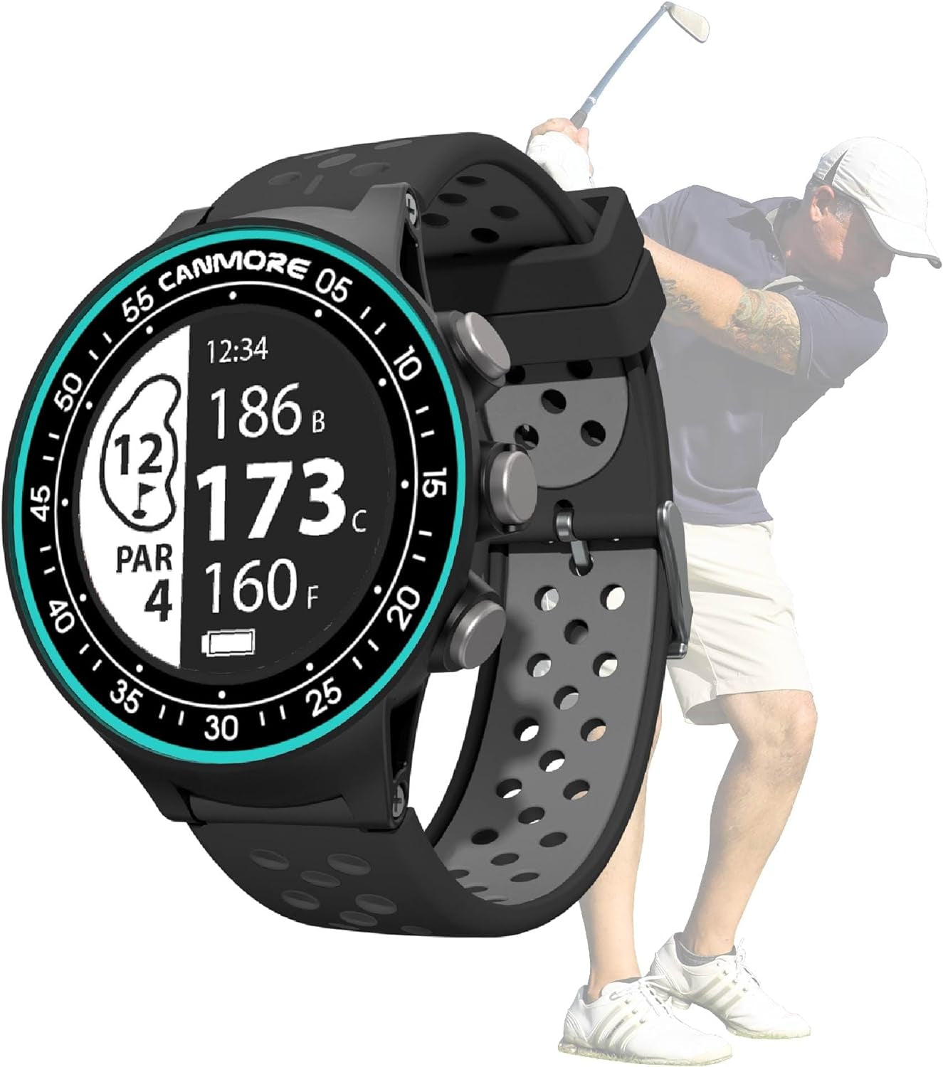 TW411 Golf GPS Watch with Fitness Tracker, 41,000+ Free Preloaded Worldwide Course, Upgraded IC Chip, Orange