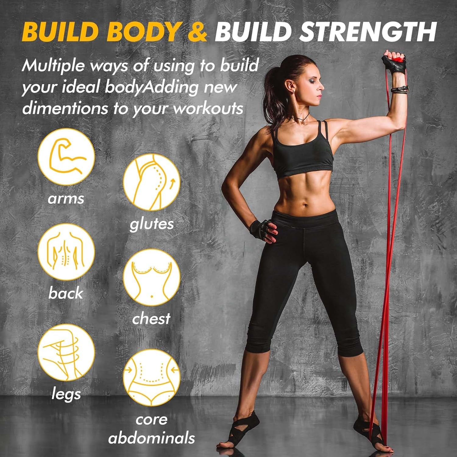 Resistance Bands Set 3 Levels Exercise Fitness Band for Working Out Pull up Band
