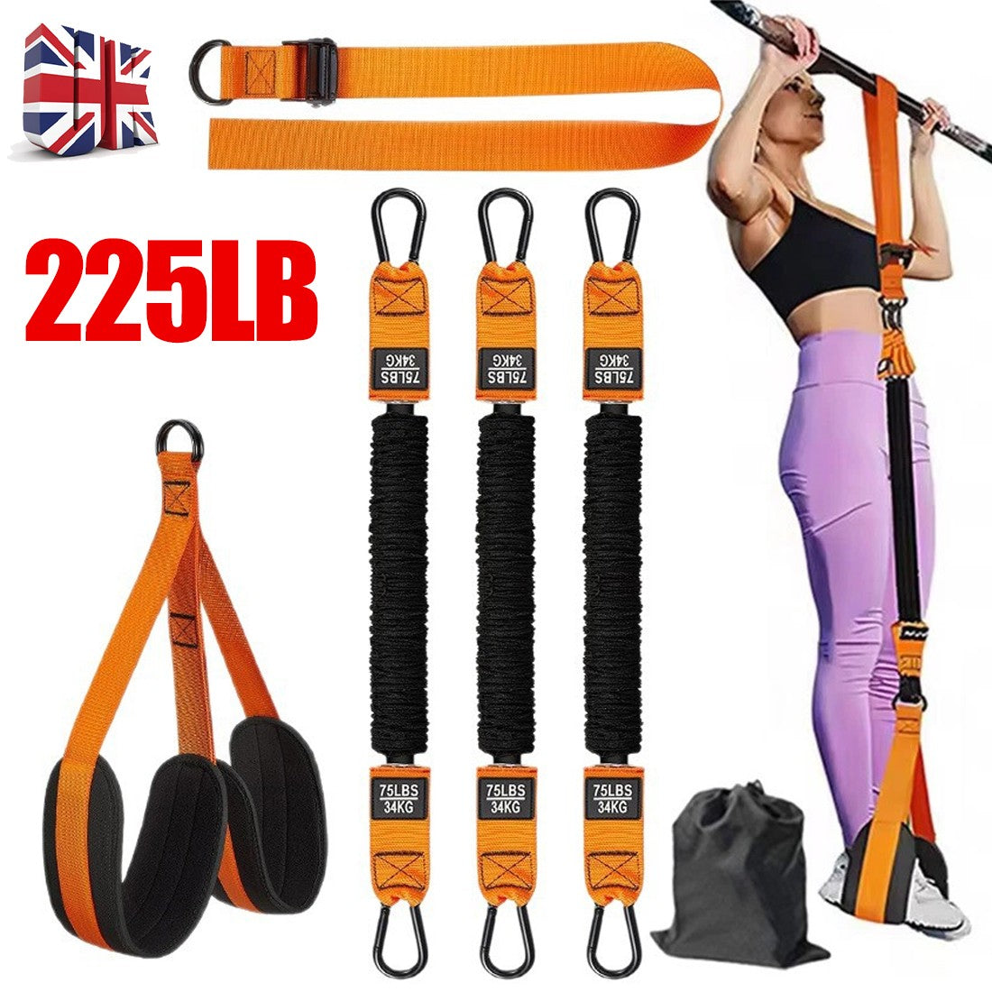Heavy Duty Pull up Assistance Bands Adjustable Pull up Bands Set for Training UK
