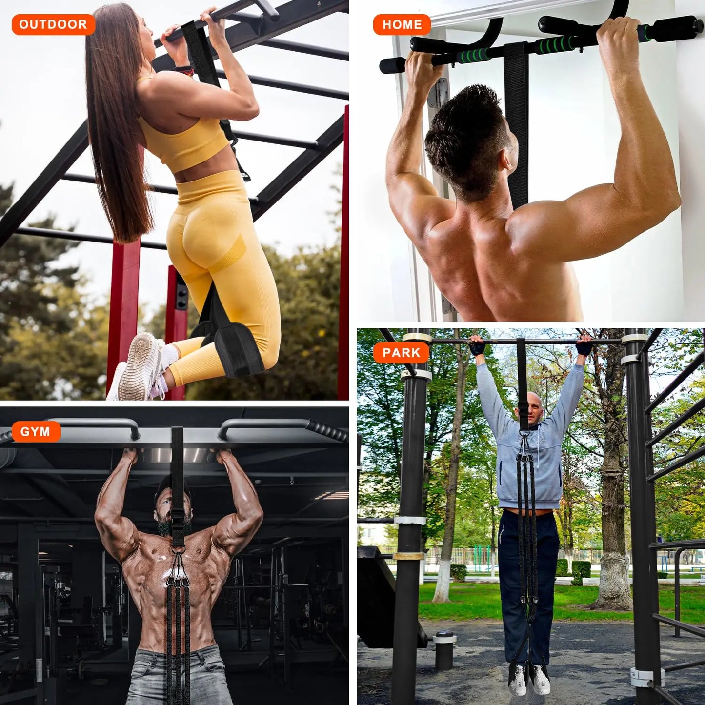 Assisted Belt Pull up Bands 75-300 LBS Multifunctional Assist Belt Strength Training Fitness Tools High Intensity Pull up Band