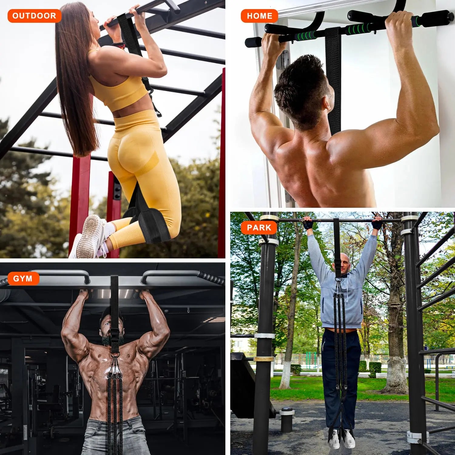 Assisted Belt Pull up Bands 75-300 LBS Multifunctional Assist Belt Strength Training Fitness Tools High Intensity Pull up Band