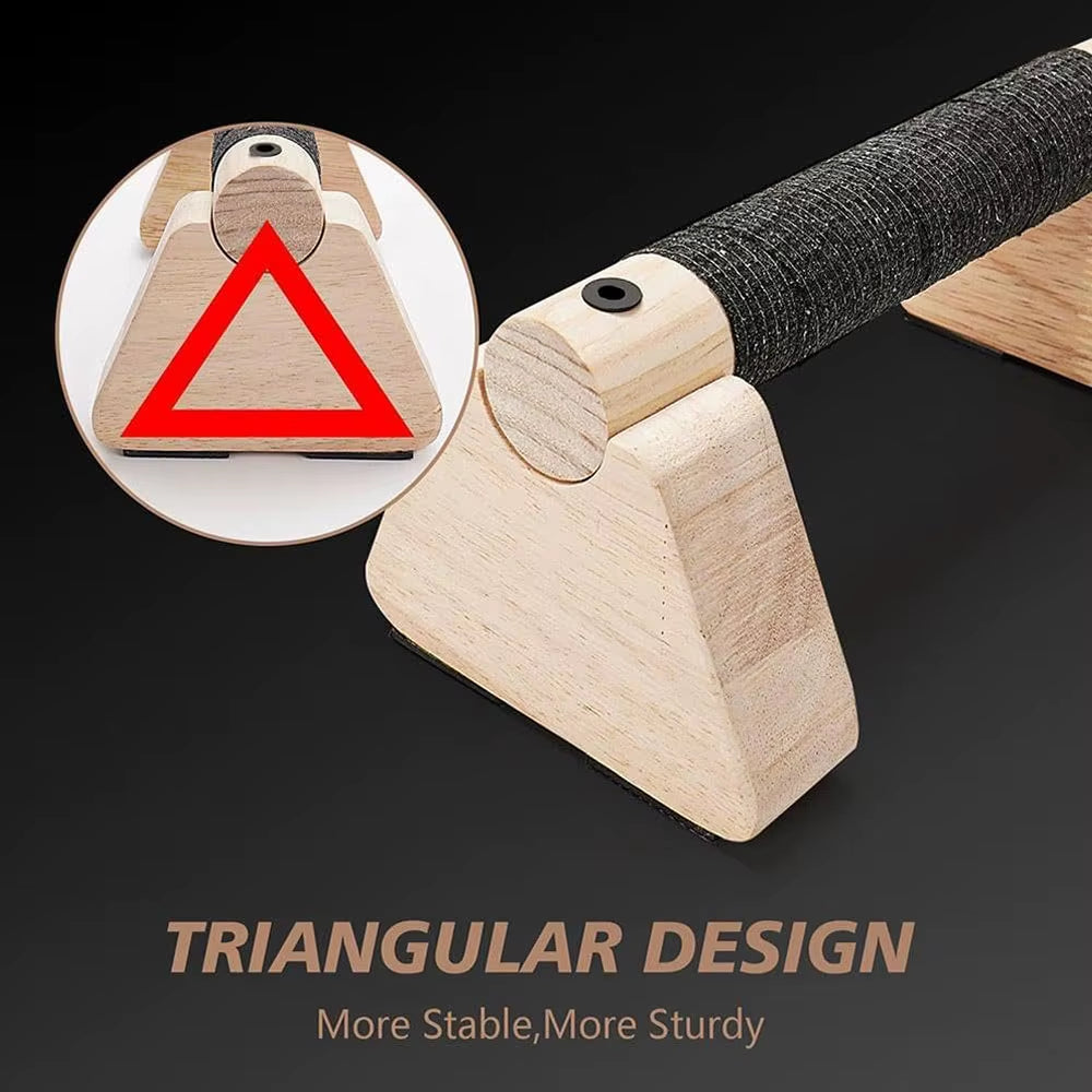 1 Pair Wooden Push up Bar, for Home Workout Parallettes Bars,Push-Up Stand Exercise Equipment Handstand Blocks for Men and Women
