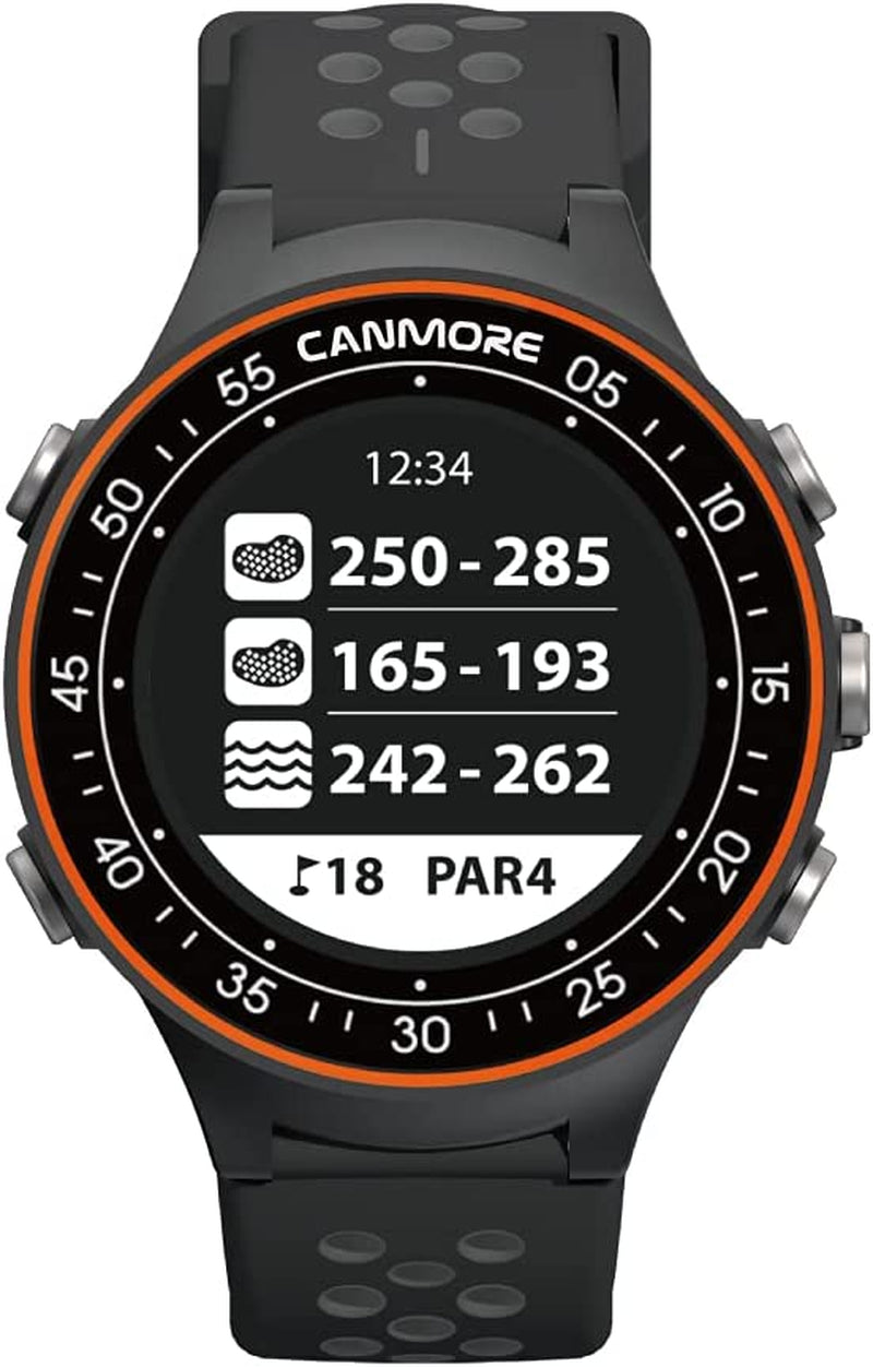 TW411 Golf GPS Watch with Fitness Tracker, 41,000+ Free Preloaded Worldwide Course, Upgraded IC Chip, Orange