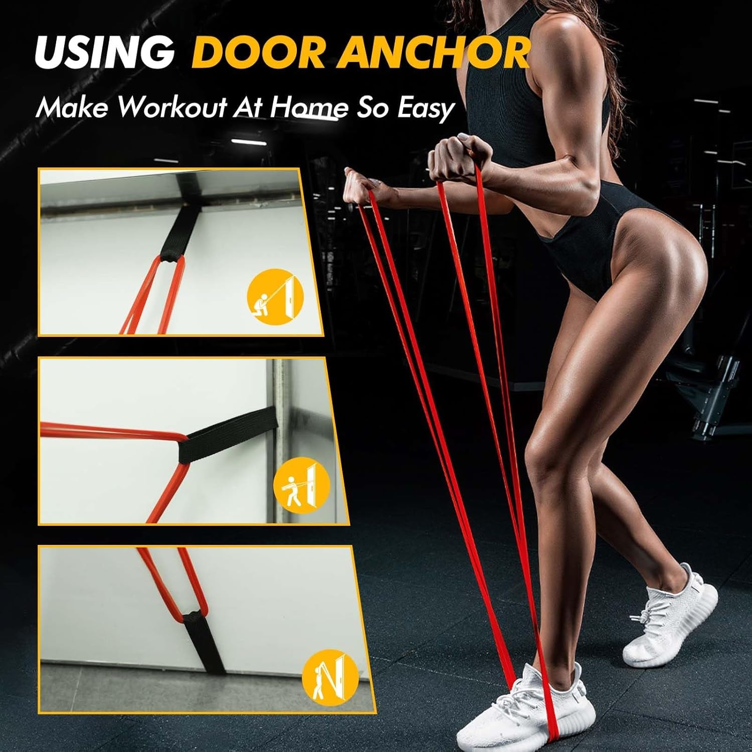 Resistance Bands Set 3 Levels Exercise Fitness Band for Working Out Pull up Band