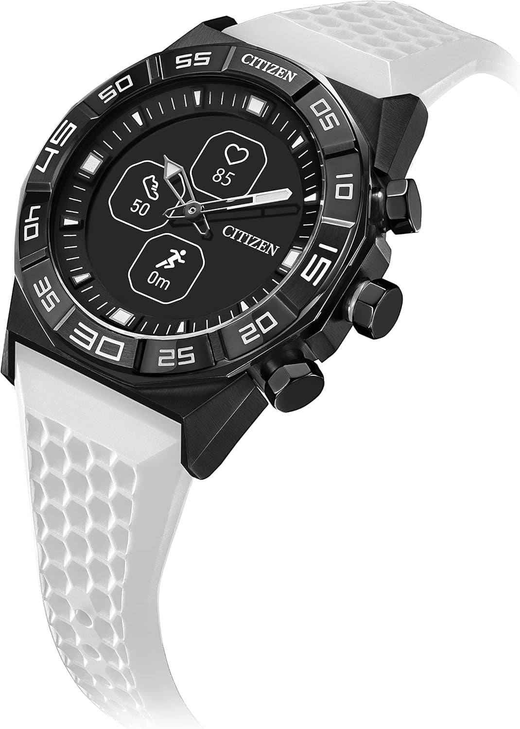 CZ Smart Gen 1 Hybrid Smartwatch 44Mm, Continuous Heart Rate Tracking, Fitness Activity, Golf App, Displays Notifications and Messages, Bluetooth Connection, 15 Day Battery Life, White, Sport