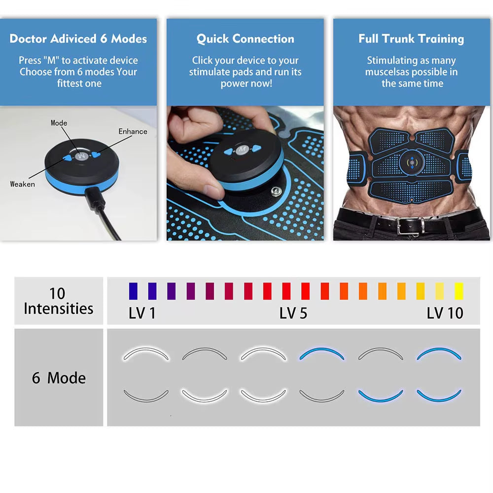 Muscle Stimulator ABS Hip Trainer EMS Abdominal Belt Electrostimulator Muscular Exercise Home Gym Equipment Electrostimulation