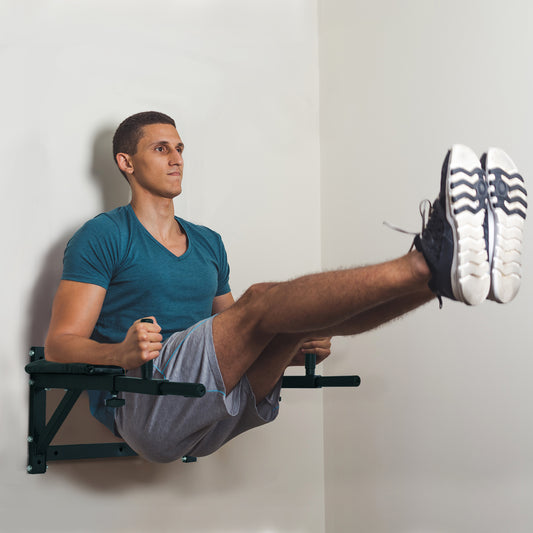 Wall Mounted Pull up Chinning Triceps Knee Leg Abs Raise Bars Rack Dip Station